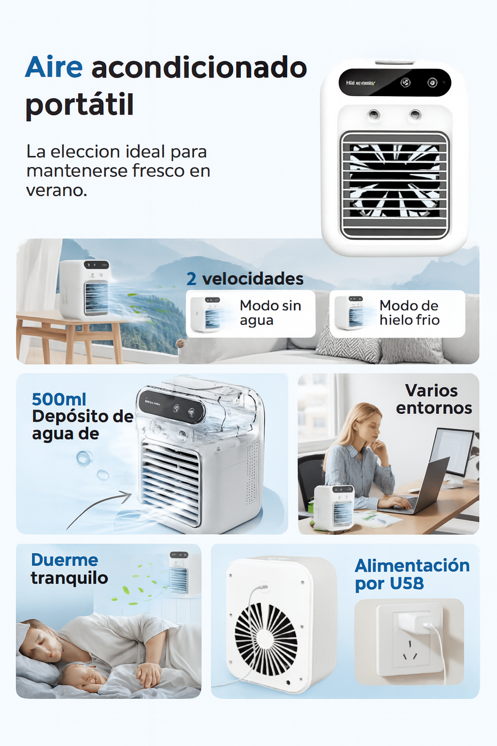 MINI AIRE | Acondicionado Portátil 🥶