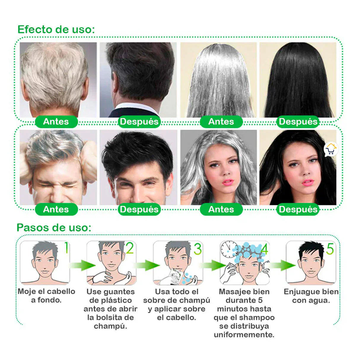 Shampoo Instantáneo | CUBRE CANAS 3en1
